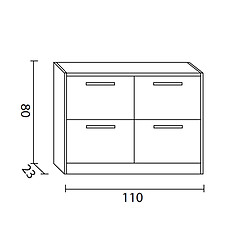 Avis Pegane Commode Meuble à chausssures en pin massif coloris noyer - Longueur 110 x Profondeur 23 x Hauteur 80 cm