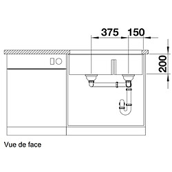 Acheter Evier à encastrer 80cm noir - 525991 - BLANCO