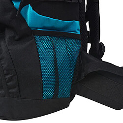 vidaXL Sac à dos de randonnée XXL 75 L Noir et bleu pas cher