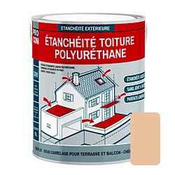 PRO COM Étanchéité toiture polyuréthane - Étanchéité toit terrasse, toit plat PROCOM-3.5 Kg-Beige (RAL 070 80 20)