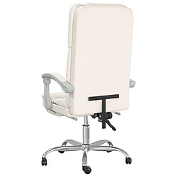 Acheter vidaXL Fauteuil de massage inclinable de bureau Crème Similicuir