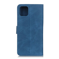 Etui en PU rétro bleu pour votre Apple iPhone 12 5.4 pouces