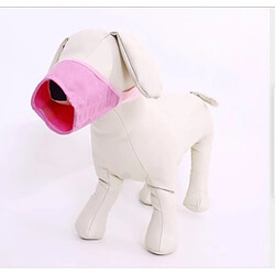 Wewoo Muselières chien Fournisseur d'animal muselière nylon respirant confortable doux maille réglable masque pour animaux de compagnie bouche prévenir la morsuretaille 24cm rose