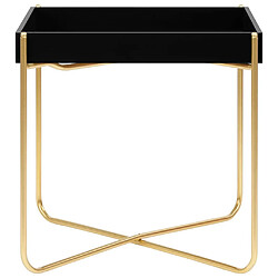 Maison Chic Table d'appoint | Table Basse Noir et doré 38x38x38,5 cm MDF -GKD34508