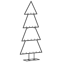 vidaXL Arbre de Noël en métal pour décoration noir 90 cm