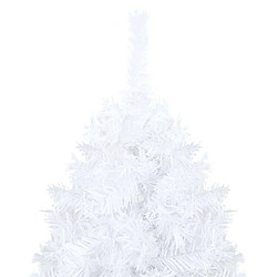 vidaXL Arbre de Noël artificiel pré-éclairé et boules blanc 240 cm