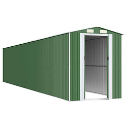 Helloshop26 Abri de jardin cabane cabanon maison de stockage remise extérieur hangar outils robuste 192 x 1021 x 223 cm acier galvanisé vert 02_0022358