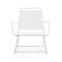 Mes Fauteuil à bascule de jardin 63x90x74 cm en acier blanc - LAAPS