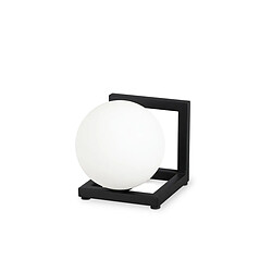 Ideal Lux Lampe de table Globe noire, interrupteur intégré