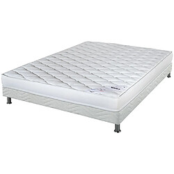 Ebac Matelas Marly + sommier tapissier Omega - 120x190 - Mousse - Hauteur 15 cm