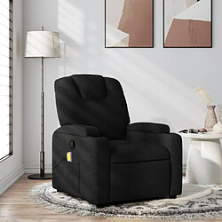 vidaXL Fauteuil de massage inclinable Noir Tissu