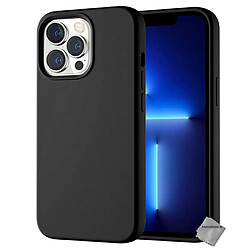 Htdmobiles Coque silicone gel fine pour Apple iPhone 13 Pro + film ecran - NOIR