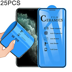 Wewoo Film de verre trempé céramique à couverture complète25 PCS 2.5Dpour iPhone X / XS / 11 Pro