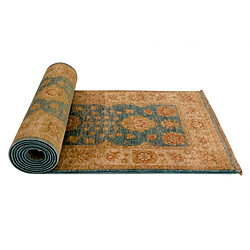 Avis Vidal Tapis de couloir en laine 303x61 bleu Ziegler