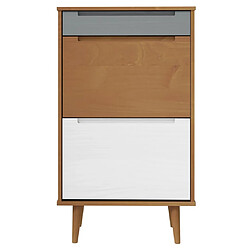 Avis vidaXL Armoire à chaussures MOLDE Marron 59,5x35x103 cm Bois de pin