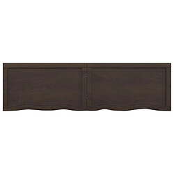 Avis Maison Chic Étagère murale flottante,Etagère de rangement marron foncé bois chêne massif traité -MN26923