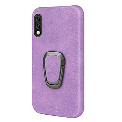 Coque en TPU + PU antichoc, anti-rayures avec béquille à anneau rotatif violet pour votre Sony Xperia Ace 2