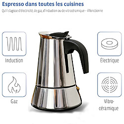 MONMECD Cafetière italienne 6 Tasses (Induction) pas cher