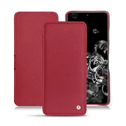 Housse cuir Samsung Galaxy S20+ 5G - Rabat horizontal - Rouge passion ( Pantone #a6192e ) - NOREVE