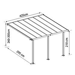 Pergola 12.5m² blanc - 704218 - PALRAM