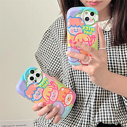 GUPBOO Étui pour iPhone11ProMax Graffiti garçon fille dessin animé téléphone portable étui silicone femme