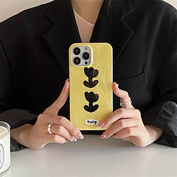 GUPBOO Étui pour iPhone13 Coque de téléphone portable simple plante de niche graffiti en silicone incassable