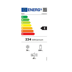 Réfrigérateur combiné intégrable à glissières 260l blanc - KIN86NSE0 - BOSCH