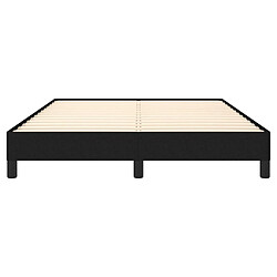 Maison Chic Lit adulte - Lit simple Cadre de lit,Structure du lit Contemporain Noir 140x190 cm Tissu -MN73020 pas cher