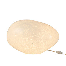 Dansmamaison Lampe Dany Taches Ovale Verre Blanc