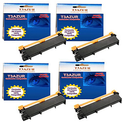 T3Azur TN2320 - Lot de 4 Toners Brother MFC-L2720DW / DCP-L2700 - Compatible - 2 600 pages