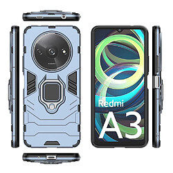 Htdmobiles Coque pour Xiaomi Redmi A3 / Poco C61 4G - housse etui rigide anti choc + film ecran - BLEU FONCE