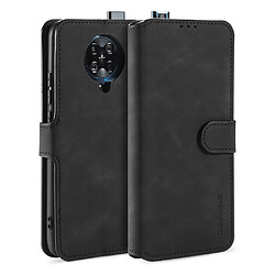 Etui en PU style rétro avec support noir pour votre Xiaomi Redmi K30 Pro