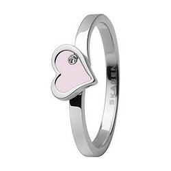 Totalcadeau Bague fantaisie argentée pour femme coeur Taille - 10 pas cher