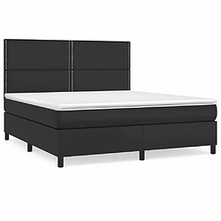 Maison Chic Lit Adulte - Lit simple Lit à sommier tapissier avec matelas moelleux - Meuble de Chambre - Noir 160x200 cm -MN16310