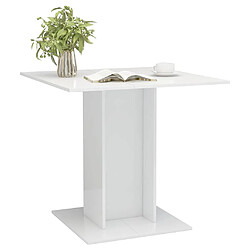 Acheter vidaXL Table à manger blanc brillant 80x80x75 cm bois d'ingénierie