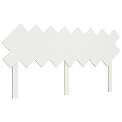 Maison Chic Tête de lit scandinave,Meuble de chambre Blanc 159,5x3x80,5 cm Bois massif de pin -MN19047