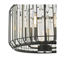 Acheter Luminaire Center Suspension Naeva Cristal, noir mat