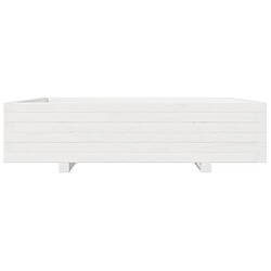 Acheter vidaXL Jardinière blanc 100x100x26,5 cm bois de pin massif