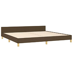 Avis vidaXL Cadre de lit sans matelas marron foncé 200x200 cm tissu