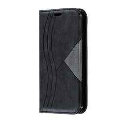 Wewoo Coque Pour iPhone 11 Splicing Color Magnetic Hem Étui à rabat en cuir avec support et fentes cartes Noir