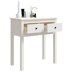 Acheter vidaXL Table console Blanc 70x35x75 cm Bois massif de pin