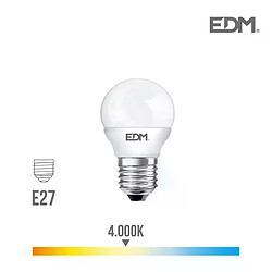 Edm Ampoule LED E27 7W équivalent à 48W - Blanc Naturel 4000K