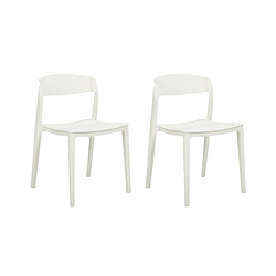 Beliani Chaise de salle à manger Set de 2 Blanc SOMERS 