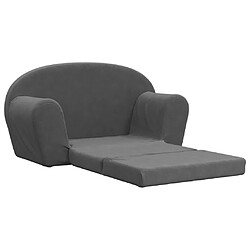 Acheter Maison Chic Canapé-lit convertible 2 places, Clic-Clac pour enfants anthracite peluche douce -GKD24233