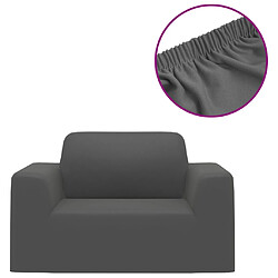 vidaXL Housse extensible de canapé Anthracite Jersey de polyester