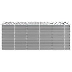 Acheter Helloshop26 Abri de jardin cabane cabanon maison de stockage remise extérieur hangar outils robuste clair 191 x 470 x 198 cm acier galvanisé gris 02_0022245