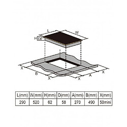 Mezieres DOMINO 2 ZONES INDUCTION 3600W