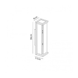 Luminaire Center Lanterne de jardin Meribel Graphite 2 ampoules 36cm