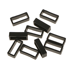 Avis 20pcs Passant Bracelet Noir Montre 18mm, 20mm Noir