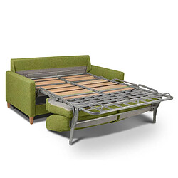 Acheter Inside 75 Canapé convertible OGGETTO matelas 16 cm système express sommier lattes 140cm RENATONISI tweed vert